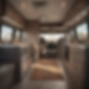Functional Interior Layout of a Van Travel Trailer Interior layout of a van travel trailer, highlighting functional design