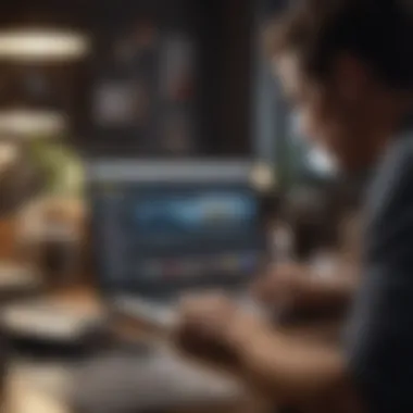 Evaluating Different Loan Options Person analyzing loan options on a laptop